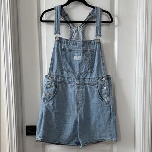 Levi’s Light Blue Denim Short Overalls